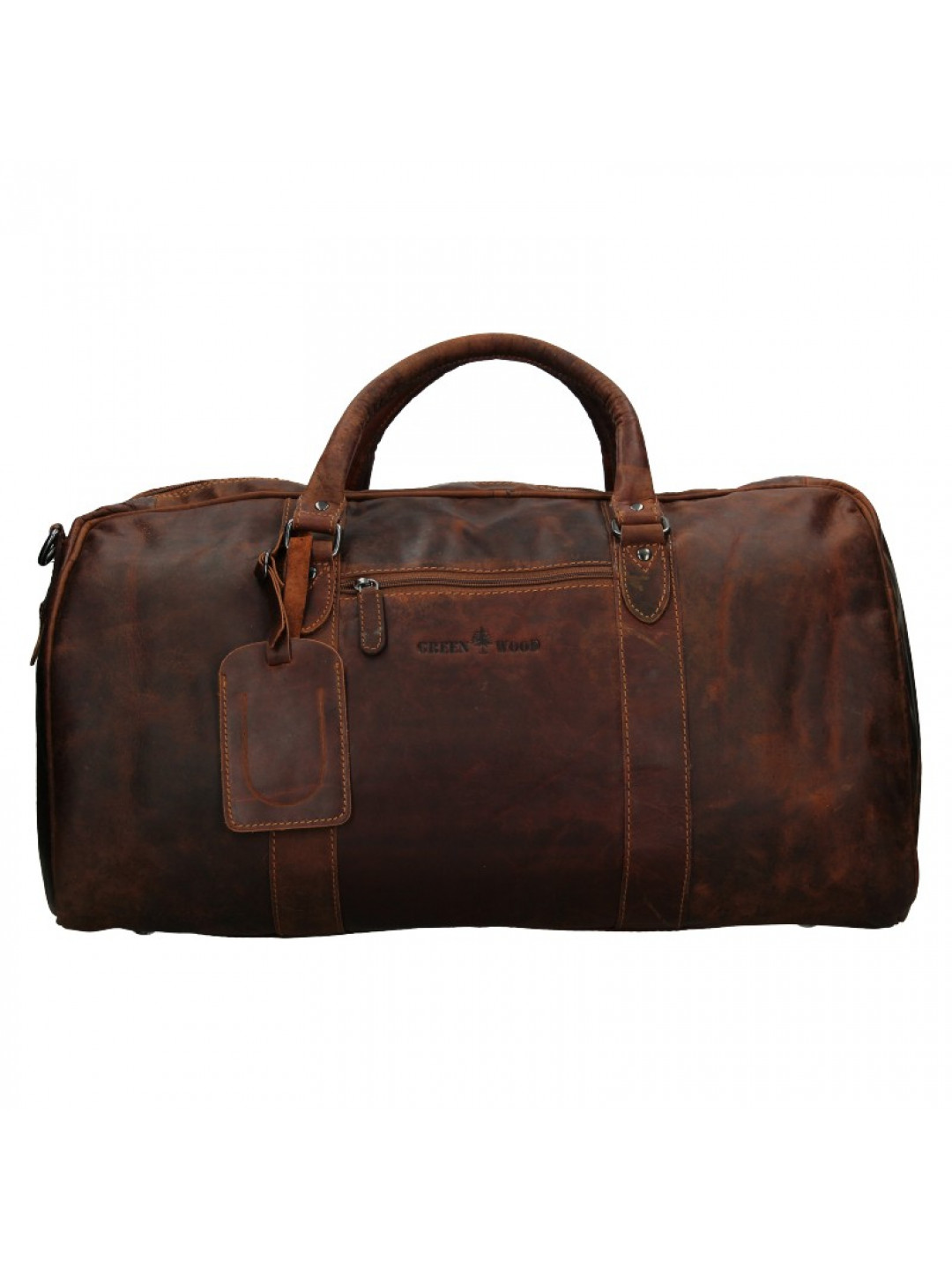 Kožená cestovní taška Greenwood Daniel – hnědá